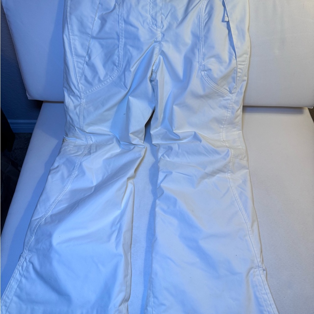 Columbia Yellow and White Youth Snow Pants